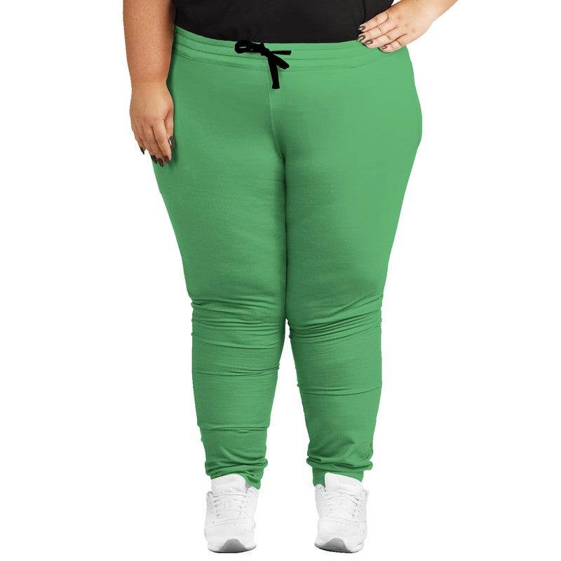 Medium-Light Medium Green Joggers PLUS (G-ME-ML) - Woman Front PLUS