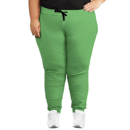 Medium-Light Medium Green Joggers PLUS (GL1-ME-ML) - Woman Front PLUS