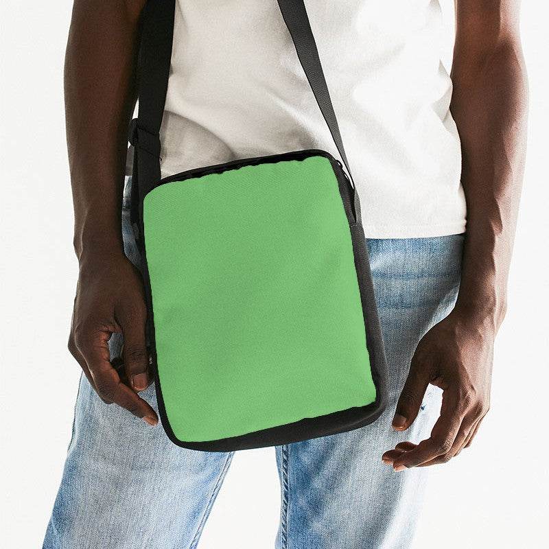 Medium-Light Medium Green Messenger Pouch (GL1-ME-ML) - Man Front CloseUp