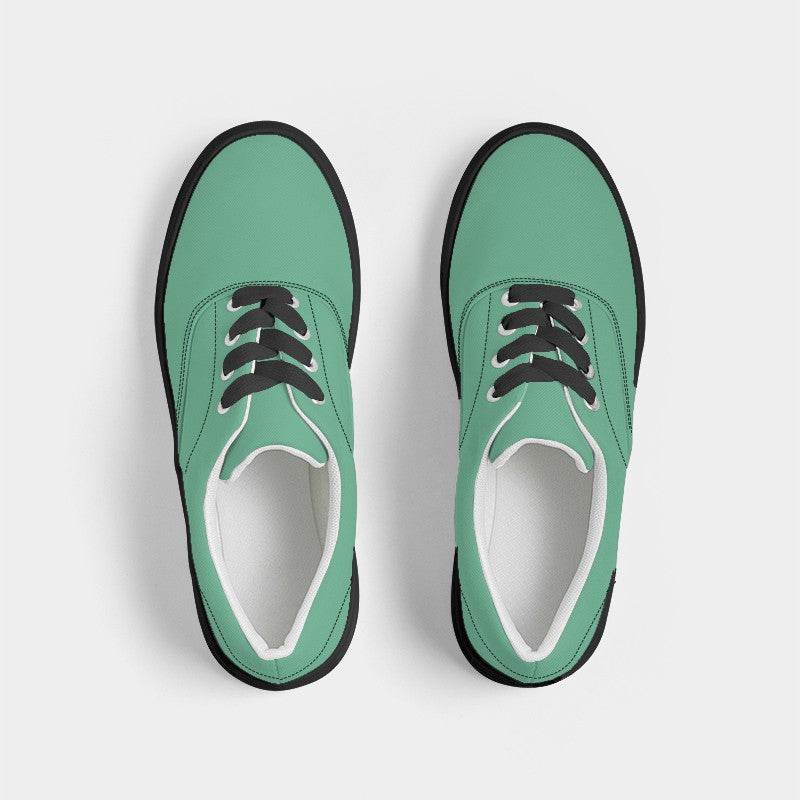 Medium-Light Medium Green Women's Canvas Sneakers (BGG2-ME-ML) - Top