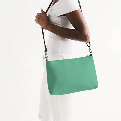 Medium-Light Medium Green Zip Pouch (BGG2-ME-ML) - Side CloseUp