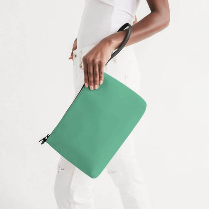Medium-Light Medium Green Zip Pouch (BGG2-ME-ML) - Side Holding