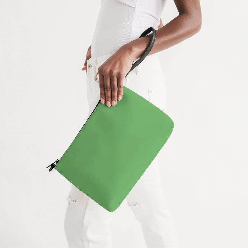 Medium-Light Medium Green Zip Pouch (GL1-ME-ML) - Side Holding