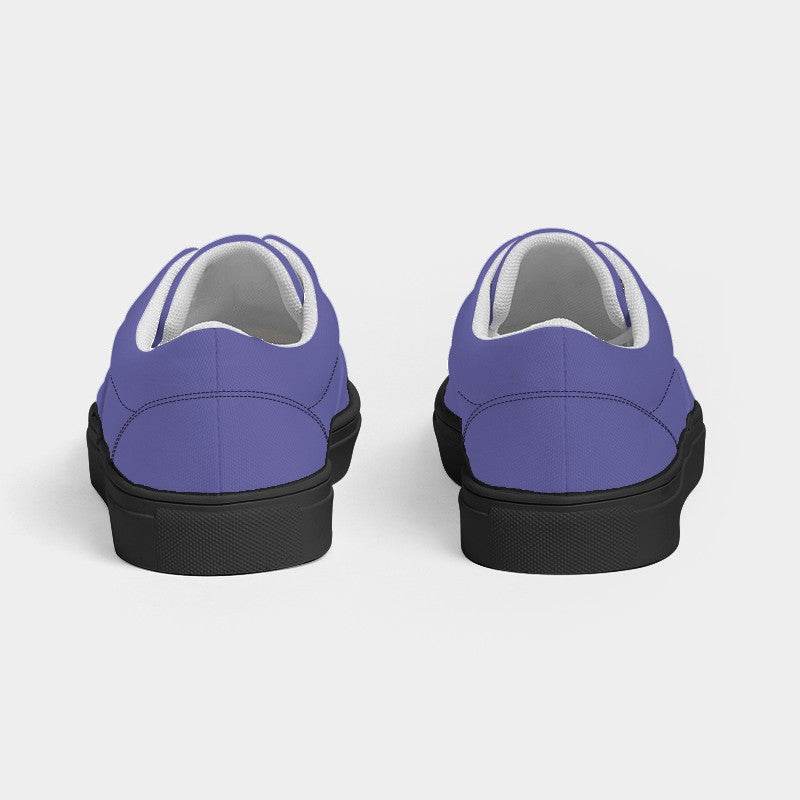 Medium-Light Medium Indigo Men's Canvas Sneakers (PUI2-ME-ML) - Back