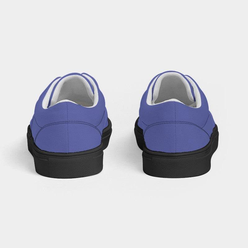 Medium-Light Medium Indigo Men's Canvas Sneakers (PUI3-ME-ML) - Back