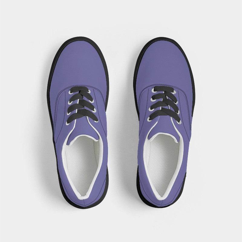 Medium-Light Medium Indigo Women's Canvas Sneakers (PUI2-ME-ML) - Top