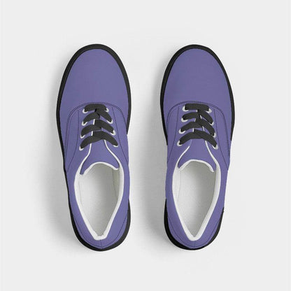 Medium-Light Medium Indigo Women's Canvas Sneakers (PUI2-ME-ML) - Top