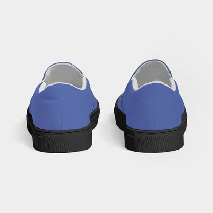 Medium-Light Medium Indigo Women's Slip-On Canvas Sneakers (I-ME-ML) - Back