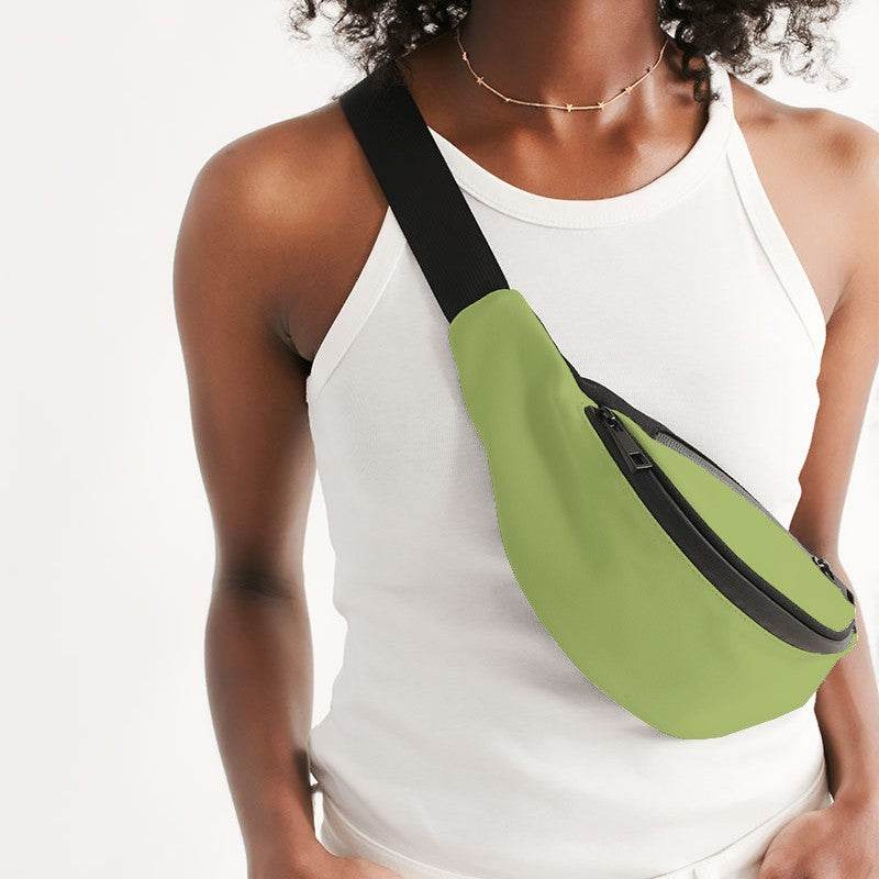 Medium-Light Medium Lime Belt Bag (L-ME-ML) - Woman Front CloseUp