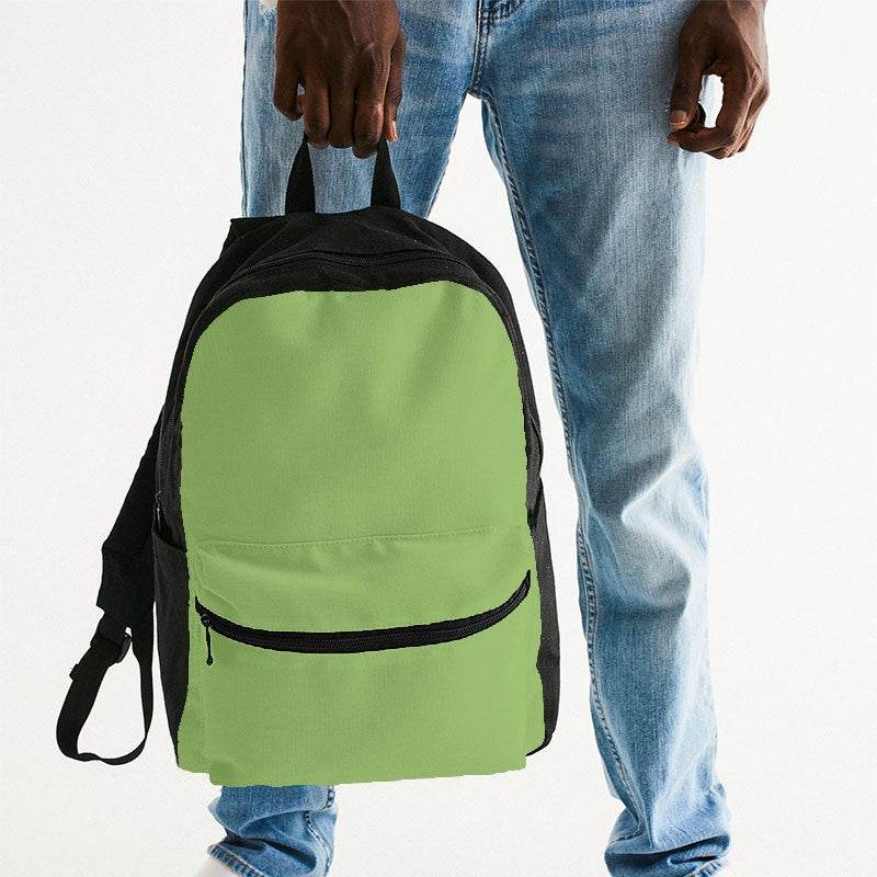 Medium-Light Medium Lime Canvas Backpack (GL3-ME-ML) - Man Holding