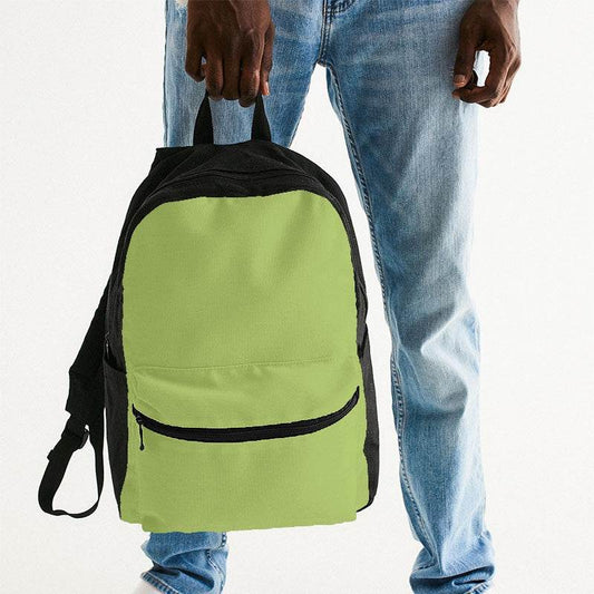 Medium-Light Medium Lime Canvas Backpack (L-ME-ML) - Man Holding
