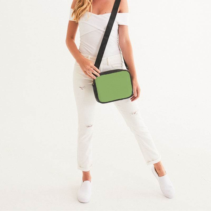 Medium-Light Medium Lime Crossbody Bag (GL3-ME-ML) - Woman Front
