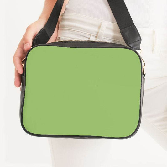 Medium-Light Medium Lime Crossbody Bag (GL3-ME-ML) - Woman Front CloseUp