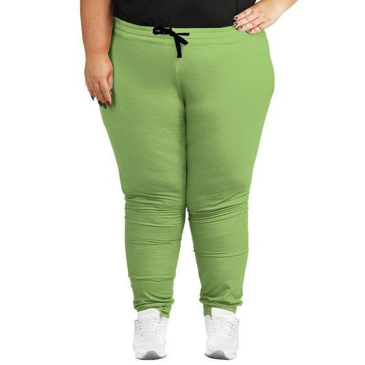Medium-Light Medium Lime Joggers PLUS (GL3-ME-ML) - Woman Front PLUS