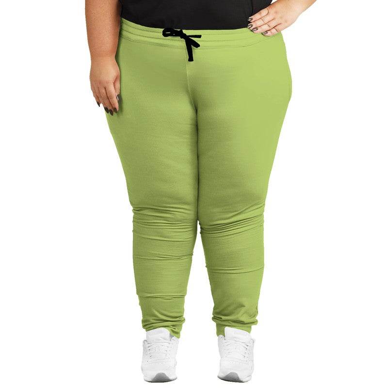 Medium-Light Medium Lime Joggers PLUS (L-ME-ML) - Woman Front PLUS