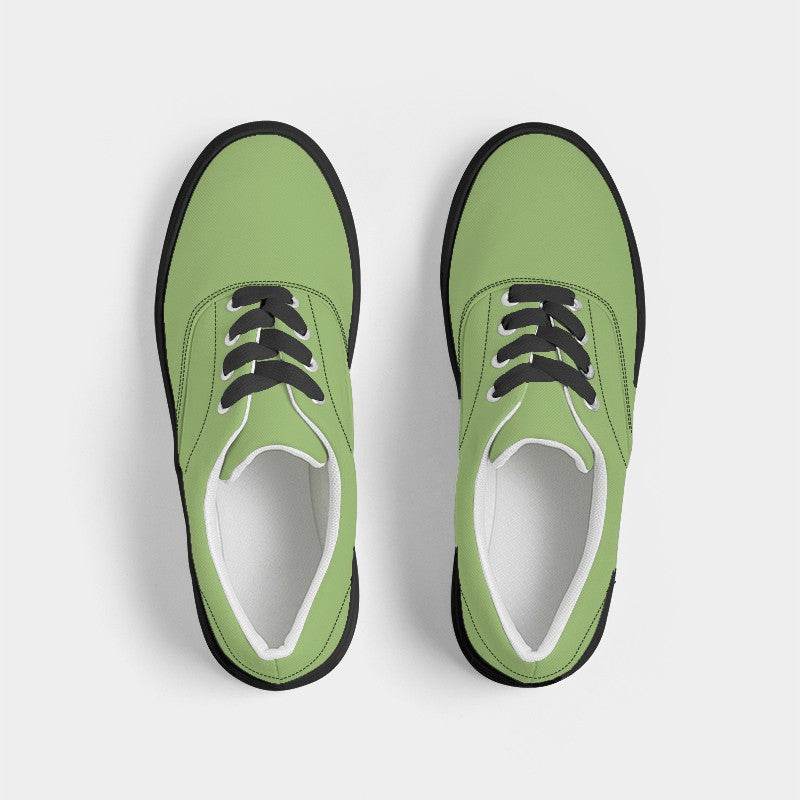 Medium-Light Medium Lime Men's Canvas Sneakers (GL3-ME-ML) - Top