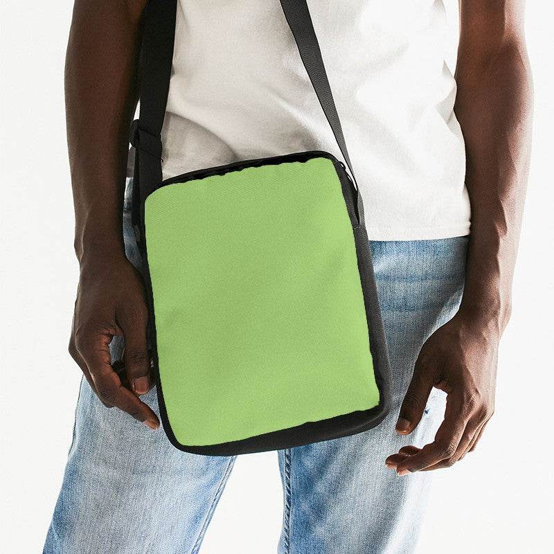 Medium-Light Medium Lime Messenger Pouch (GL3-ME-ML) - Man Front CloseUp