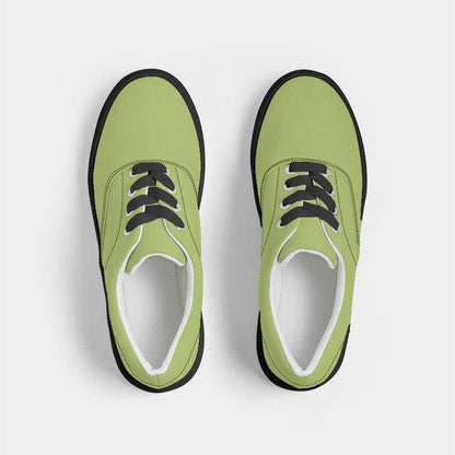 Medium-Light Medium Lime Women's Canvas Sneakers (L-ME-ML) - Top