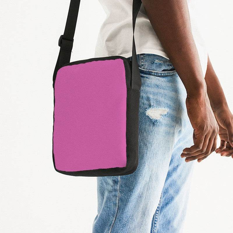 Medium-Light Medium Magenta Messenger Pouch (PIM2-ME-ML) - Man Side CloseUp