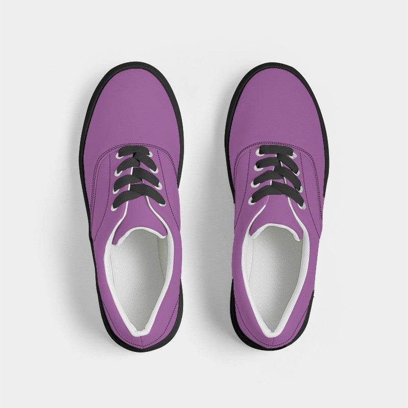 Medium-Light Medium Magenta Women's Canvas Sneakers (M-ME-ML) - Top