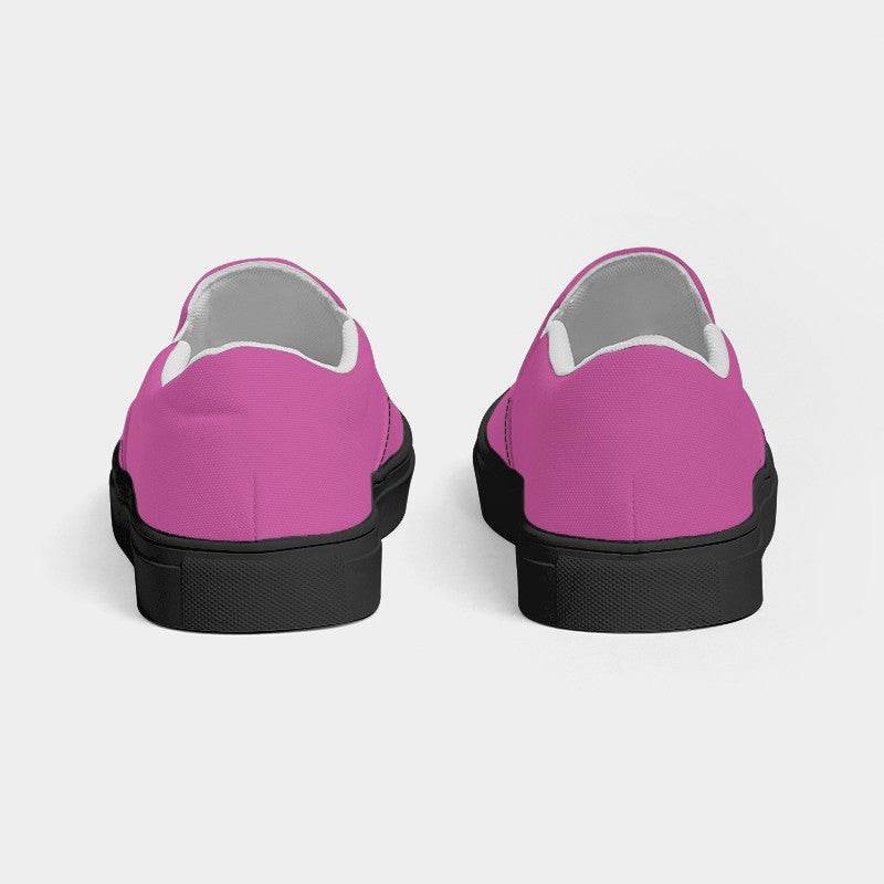 Medium-Light Medium Magenta Women's Slip-On Canvas Sneakers (PIM2-ME-ML) - Back