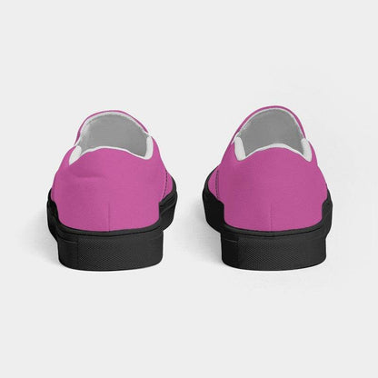 Medium-Light Medium Magenta Women's Slip-On Canvas Sneakers (PIM2-ME-ML) - Back
