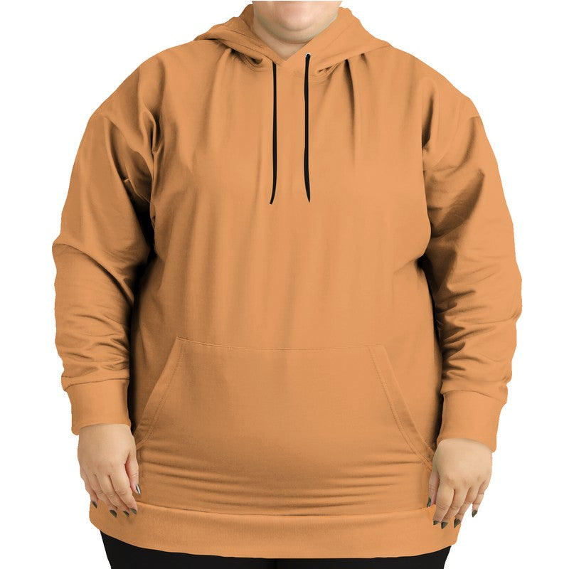 Medium-Light Medium Orange Hoodie PLUS (O-ME-ML) - Woman Front PLUS