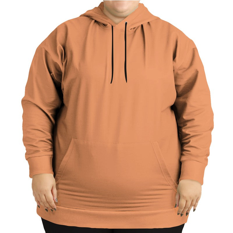Medium-Light Medium Orange Hoodie PLUS (OR1-ME-ML) - Woman Front PLUS