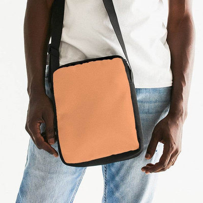 Medium-Light Medium Orange Messenger Pouch (OR1-ME-ML) - Man Front CloseUp