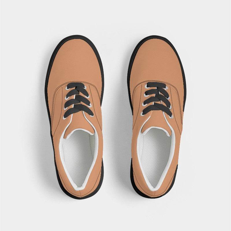 Medium-Light Medium Orange Women's Canvas Sneakers (OR1-ME-ML) - Top