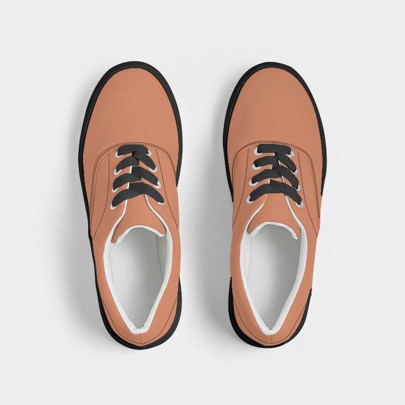 Medium-Light Medium Orange Women's Canvas Sneakers (OR2-ME-ML) - Top