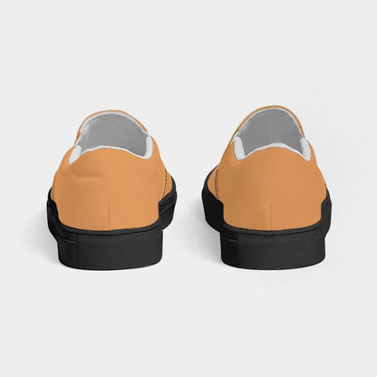 Medium-Light Medium Orange Women's Slip-On Canvas Sneakers (O-ME-ML) - Back