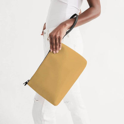 Medium-Light Medium Orange Zip Pouch (YO2-ME-ML) - Side Holding