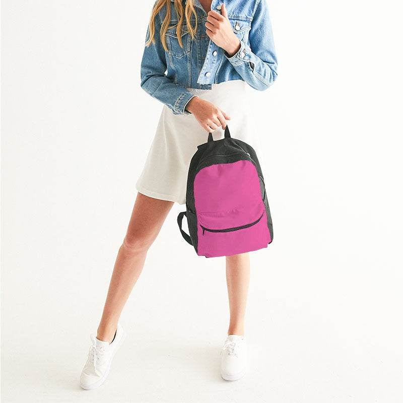 Medium-Light Medium Pink Canvas Backpack (PIM1-ME-ML) - Woman