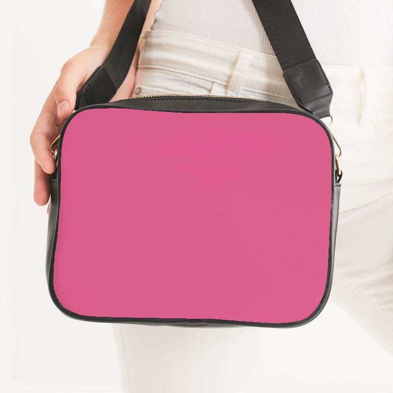 Medium-Light Medium Pink Crossbody Bag (PI-ME-ML) - Woman Front CloseUp