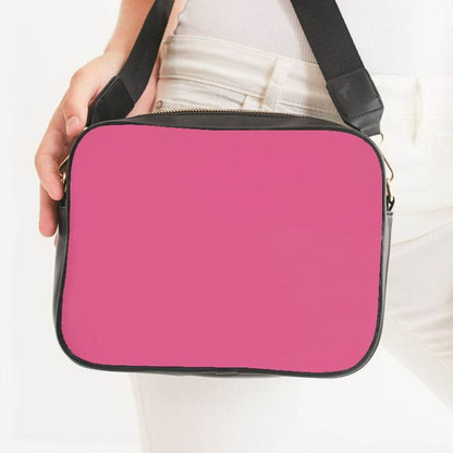 Medium-Light Medium Pink Crossbody Bag (PI-ME-ML) - Woman Front CloseUp