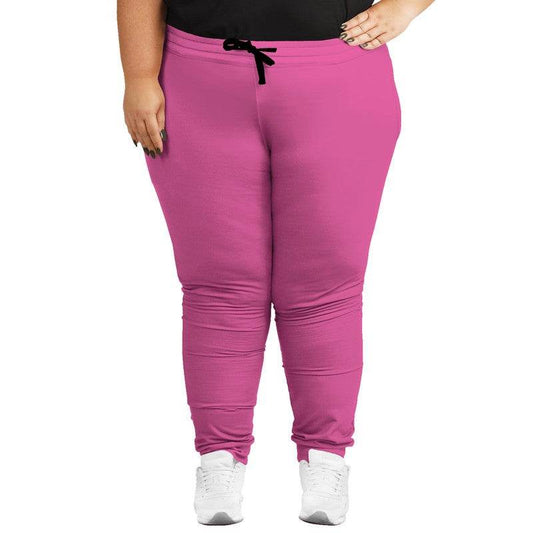 Medium-Light Medium Pink Joggers PLUS (PIM1-ME-ML) - Woman Front PLUS
