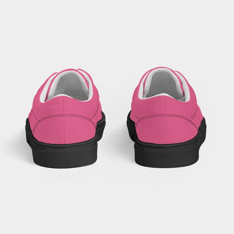 Medium-Light Medium Pink Men's Canvas Sneakers (PI-ME-ML) - Back