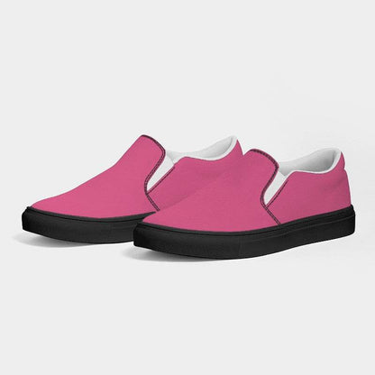 Medium-Light Medium Pink Men's Slip-On Canvas Sneakers (PI-ME-ML) - Side 3