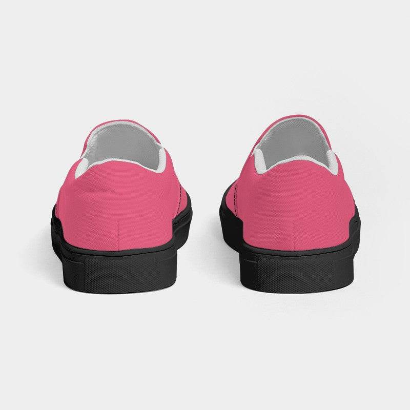 Medium-Light Medium Pink Women's Slip-On Canvas Sneakers (RPI3-ME-ML) - Back