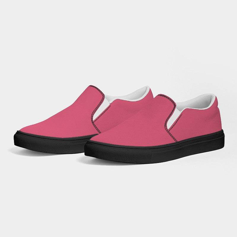 Medium-Light Medium Pink Women's Slip-On Canvas Sneakers (RPI3-ME-ML) - Side 3