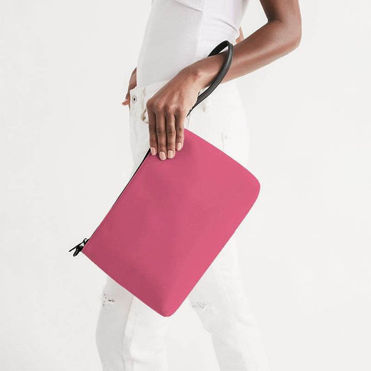 Medium-Light Medium Pink Zip Pouch (RPI3-ME-ML) - Side Holding