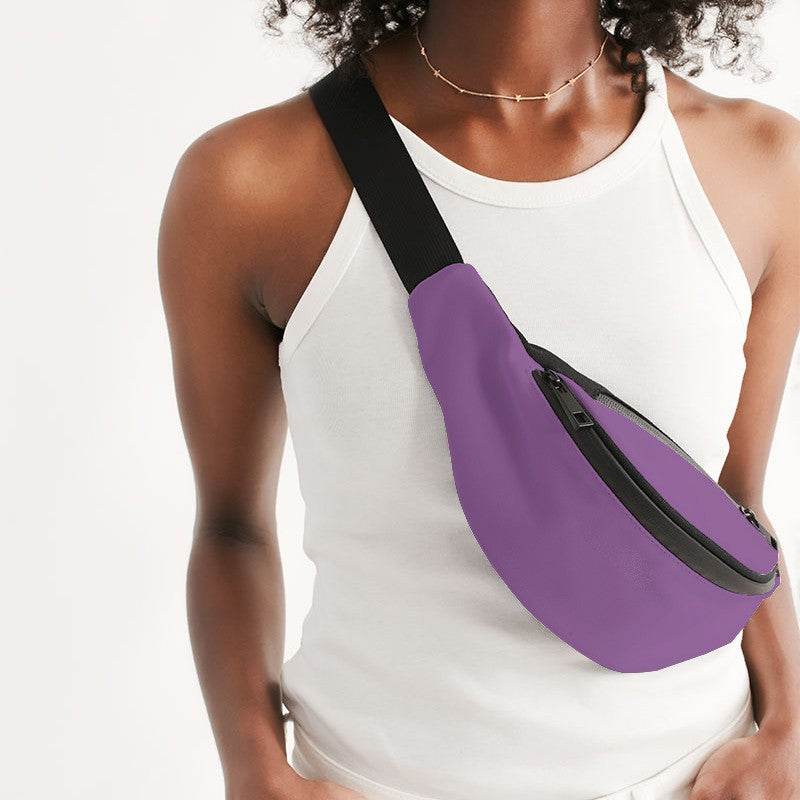 Medium-Light Medium Purple Belt Bag (MPU1-ME-ML) - Woman Front CloseUp