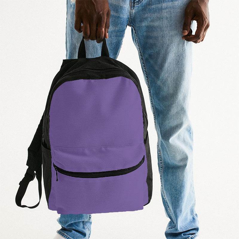 Medium-Light Medium Purple Canvas Backpack (PU-ME-ML) - Man Holding