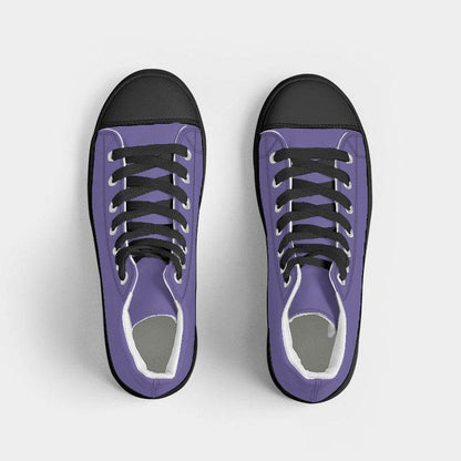 Medium-Light Medium Purple Women's High-Top Canvas Sneakers (PUI1-ME-ML) - Top