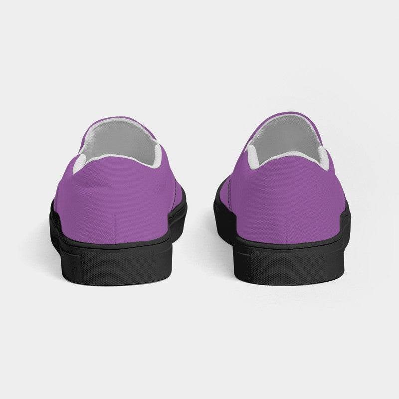 Medium-Light Medium Purple Women's Slip-On Canvas Sneakers (MPU1-ME-ML) - Back