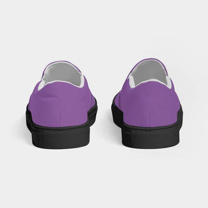 Medium-Light Medium Purple Women's Slip-On Canvas Sneakers (MPU2-ME-ML) - Back