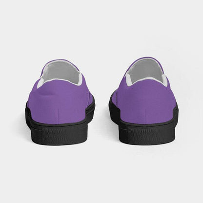 Medium-Light Medium Purple Women's Slip-On Canvas Sneakers (MPU3-ME-ML) - Back