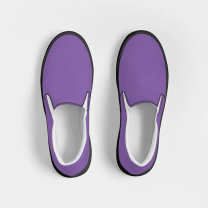Medium-Light Medium Purple Women's Slip-On Canvas Sneakers (MPU3-ME-ML) - Top