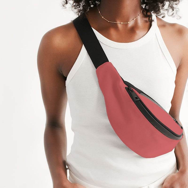 Medium-Light Medium Red Belt Bag (RPI1-ME-ML) - Woman Front CloseUp